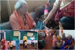 diwali celebration at hubballi Old age home