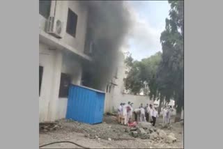 Six people reportadely died in fire at ICU department of district hospital in  Ahmednagar