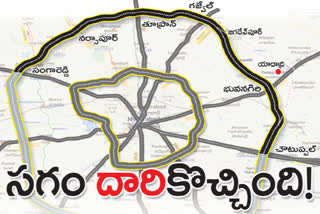 Hyderabad ring road map, regional ring road news