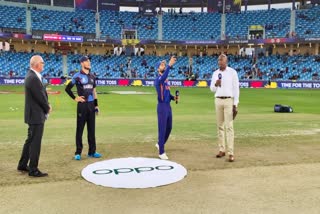 T20 World Cup  virat kohli  ravi shastri  India win toss, elect to field against Namibia  India win toss  India vs Namibia  ടി20 ലോകകപ്പ്  ഇന്ത്യ - നമീബിയ  വിരാട് കോലി  വരുണ്‍ ചക്രവര്‍ത്തി