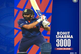 Rohit Sharma scores 3  T20 Internationals  Rohit third cricketer to score 3  Rohit Sharma record  3,000 runs  T20  രോഹിത് ശർമ്മ  ഇന്ത്യൻ താരം  ട്വന്‍റി 20  3000 ക്ളബ്  ദുബായ് അന്താരാഷ്‌ട്ര ക്രിക്കറ്റ് സ്റ്റേഡിയം  ഐ.സി.സി പുരുഷ ടി20  വിരാട് കോലി