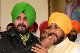 Punjab CM Charanjit Singh Channi and Punjab Congress president Navjot Singh Sidhu