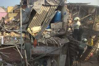 houses collapsed in Maharashtra Nagar slum