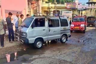 fire in school van in bundi