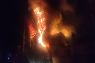 Massive fire broke out in a clothes shop in Barmer