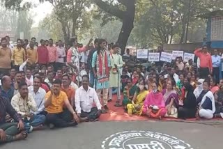 st employees protest kolhapur