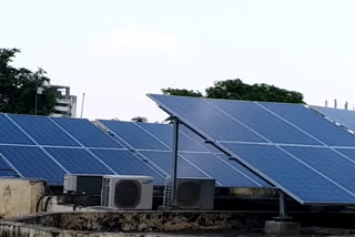 Rooftop solar panel plant