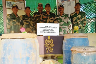BSF in Tripura seized cannabis and contraband of Rs 32 lakh