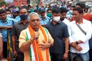 dilip ghosh attacks mamata banerjee on different issues in bardhaman