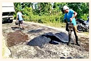 Corruption in road construction at jonai