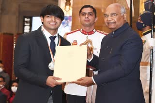 Neeraj Chopra receives Khel Ratna