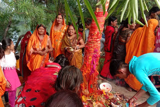 Women worshiped on day of Akshaya Navami in Kaimur