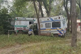 Government ambulance getting junk in Bilaspur