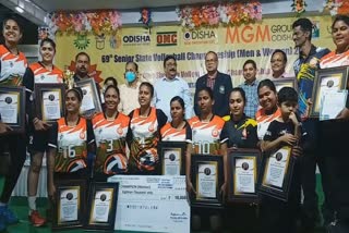 ECR team became winner as state level womens volleyball tournament conclude at Boudh stadium