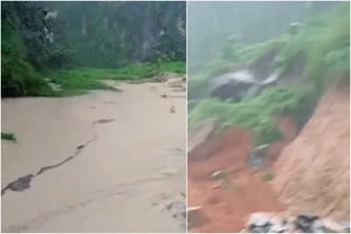 landslide at diffrent locations in pathanamthitta  pathanamthitta landslide  പത്തനംതിട്ടയിൽ മണ്ണിടിച്ചിൽ  വിവിധ പ്രദേശങ്ങളിൽ മണ്ണിടിച്ചിൽ  കനത്ത മഴ  ചെറിയ തോതിൽ നാശനഷ്ടം  മണ്ണിടിച്ചിൽ വാർത്ത  മങ്ങാട് വീട്ടിൽ വെള്ളം കയറി  കൂടൽ ഭാഗത്തും മണ്ണിടിച്ചിൽ  landslide pathanamthitta news