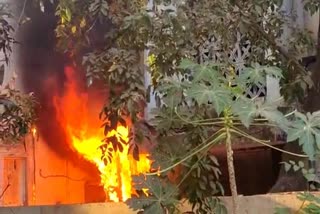 fire in apartment in Borivali