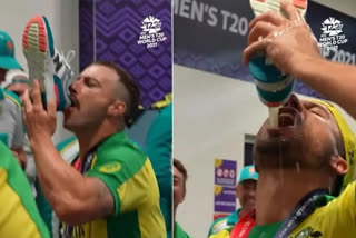 Australian players drink from shoe to celebrate T20 World Cup win, video goes viral