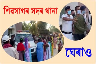Police vehicle attacked in Sivasagar by local people