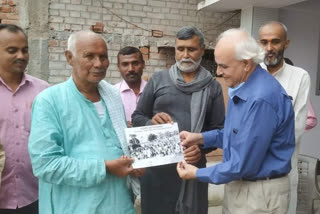 Former US embassy official Kailash Chandra Jha visited Sahbazpur village