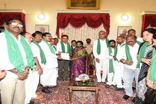 trs team meet governor tamila sai