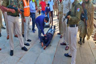 mock drill of passengers rescued from terrorists in Bhubaneswar railways station