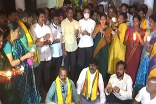 TDP leaders protest