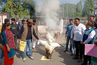 Protest against Bharat Electronics Limited Management