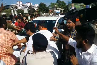 Allegations of attack on Congress leader Balkrishna car