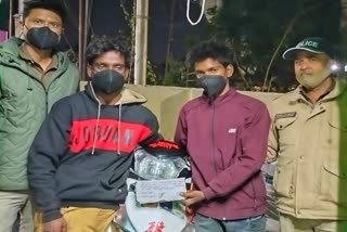 Two thieves arrested with stolen scooty