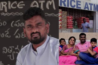 Rice ATM In Hyderabad  RAMU DOSAPATI Telangana  covid pandemic lockdown  philanthropist works  lb nagar hyderabad  രാമു ദോസപതി റൈസ് എ.ടി.എം ഹൈദരാബാദ്  കൊവിഡ് ലോക്ക്‌ഡൗണ്‍ കുടിയേറ്റത്തൊഴിലാളി  കൊവിഡ് മഹാമാരി  ഹൈദരാബാദ് വാര്‍ത്ത  തെലങ്കാന വാര്‍ത്ത