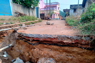 Road Collapsed due to Landslip