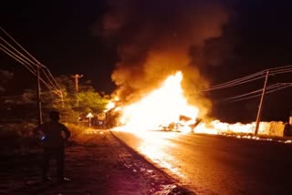 lorry accident at kalburgi