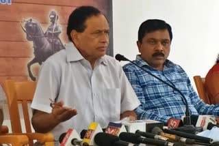 Former minister Kimmane Rathnakar  pressmeet