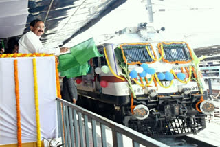 Venkaiah Naidu flags off Visakhapatnam-Kirandul Passenger Trains with Vistadome coaches Shramik Special Trains