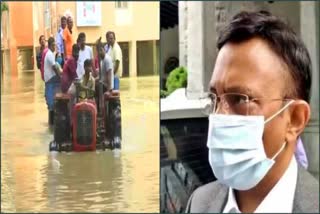 130 mm rain is main reason to Water into the apartment from - BBMP Chief Commissioner