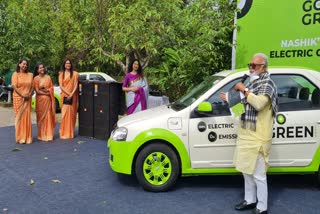 go green electric cab service starts in nashik