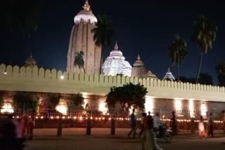 24 hundred diya lighten in Meghanada wall of shrimandir before project inauguration