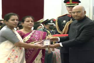 President Ram Nath Kovind confers Mahavir Chakra posthumously on Col Santosh Babu