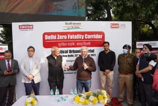 delhi transport minister kailash gahlot launches tactical urbanism trials at rajghat to enhance road safety