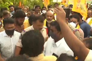 Ayyanna patrudu dharna in narsipatnam