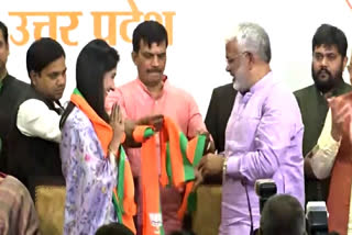 Rebel Congress MLA Aditi joins BJP in Lucknow