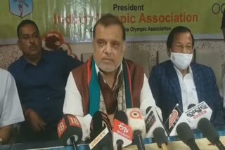 Odisha olympic association falicitates IOA chief Narinder Batra