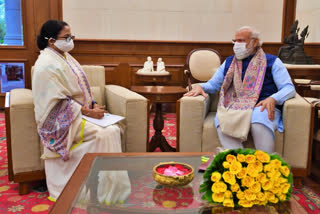 Mamata Banerjee who is camping in Delhi has met with Prime Minister Narendra Modi earlier in the day.