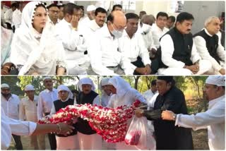 Congress Leaders Tribute On first death anniversary Of Ahmed Patel at