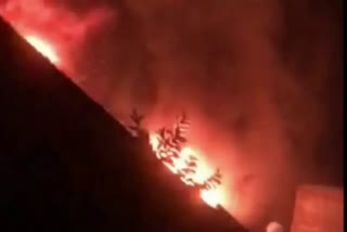 यमुनानगर कबाड़ गोदाम में लगी आग