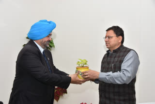 BS Dhanoa met CM Pushkar Dhami