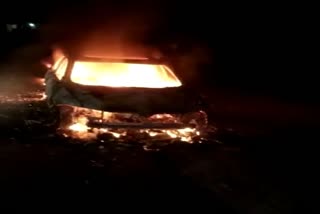 Fire in Moving Car, Jodhpur news