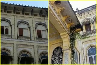 Leakage at the roof of the Mysore Palace