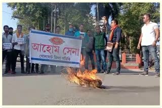 Ahom Sena protest