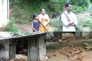 house collapsed in rain idukki  Ashok and Rajini want a home  മഴയിൽ നിലംപൊത്തി അശോകിന്‍റെ വീട്  വീടിനായി അധികൃതരോട് അപേക്ഷിച്ച് കുടുംബം  രത്തിനക്കുഴിയിൽ അശോക്